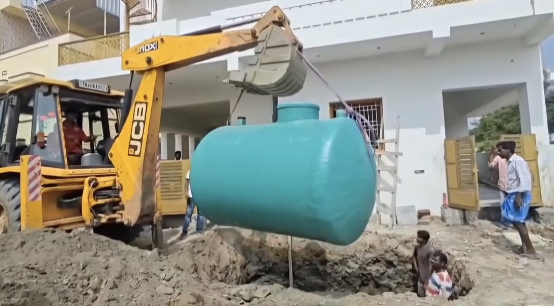 FRP Bio Septic Tank side angle view