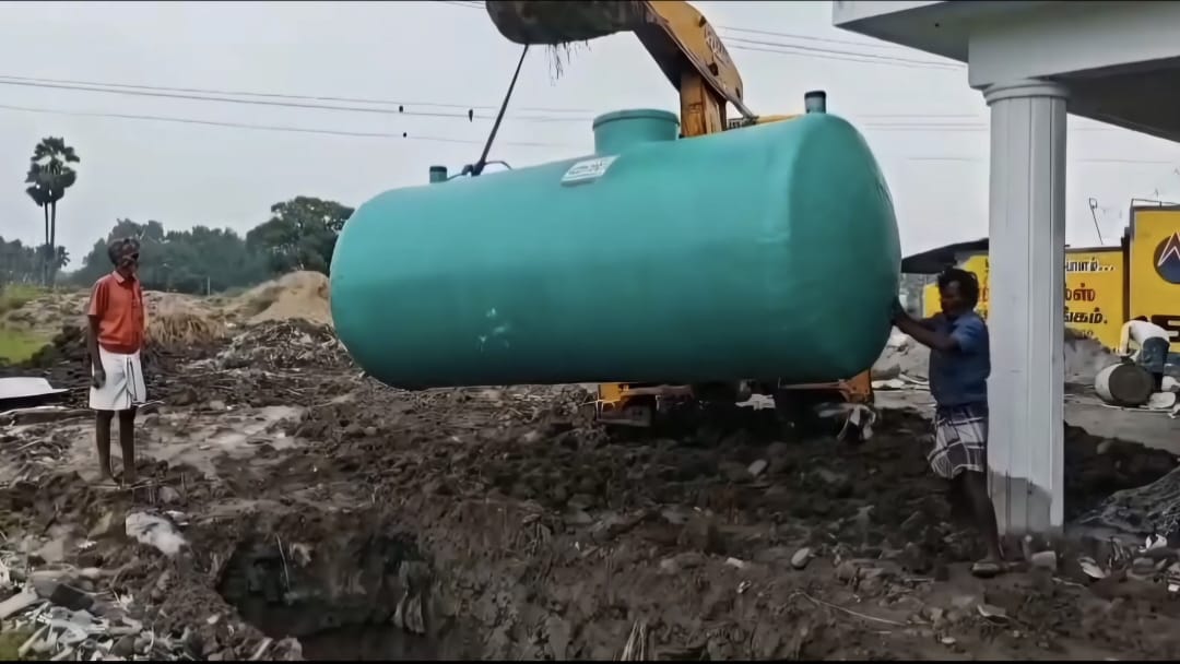 FRP Bio Septic Tank pipeline and chamber connection